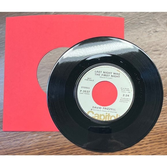 David Frizzell Get Out of Town Before Sundown / Last Night Was 45 Country Promo - Picture 4 of 4